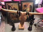 Longhorn kop hout kunst, Ophalen