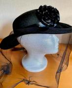 Elegante zwarte carnavalshoed, Ophalen of Verzenden, Zo goed als nieuw, Carnaval