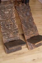 2 Afrika handwerk hardhout stoelen, Ophalen, Gebruikt, Twee, Bruin