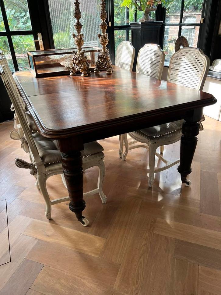 Antieke engelse tafel coulissentafel met spindel, Antiek en Kunst, Antiek | Meubels | Tafels, Ophalen