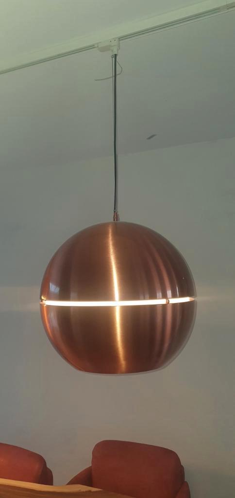 Zuiver Retro '70 Hanglamp - Koper, 2 stuks hanglampen, Huis en Inrichting, Lampen | Hanglampen, Zo goed als nieuw, Minder dan 50 cm