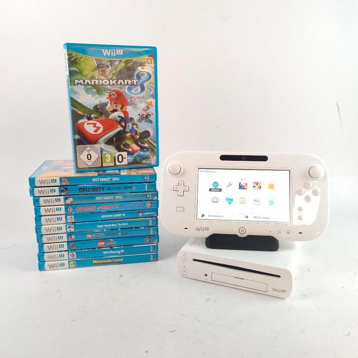 Nintendo Wii U wit 8gb + 11 games || Nu voor € 159.99, Spelcomputers en Games, Games | Nintendo Wii U, Gebruikt, Sport, 1 speler