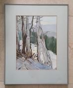 Boslandschap in de winter ca. 1975 - G.L. Simons, Antiek en Kunst, Ophalen of Verzenden
