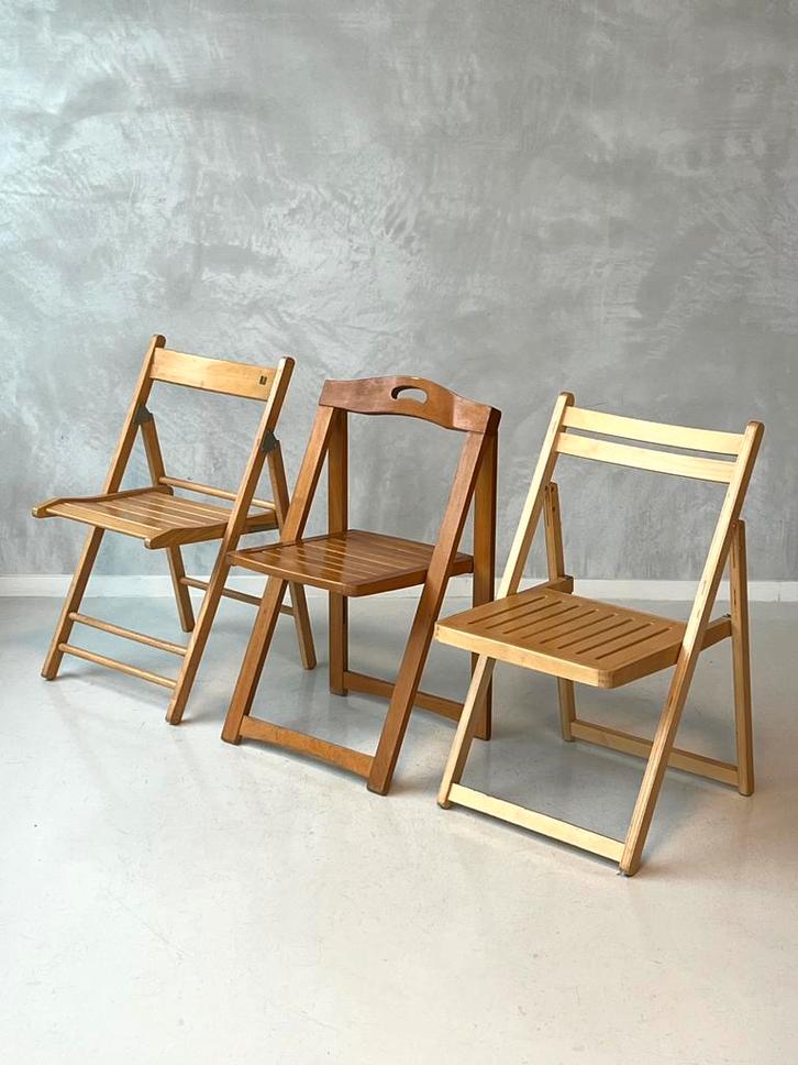 Jaren 70 klapstoelen 4x vintage retro klapstoel prijs p/stuk, Huis en Inrichting, Stoelen, Gebruikt, Vijf, Zes of meer stoelen