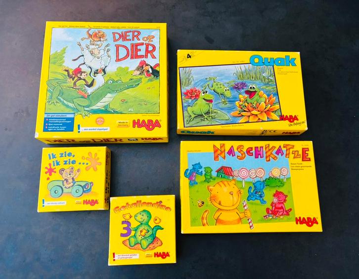 HABA spellen, Hobby en Vrije tijd, Gezelschapsspellen | Bordspellen, Gebruikt, Ophalen of Verzenden
