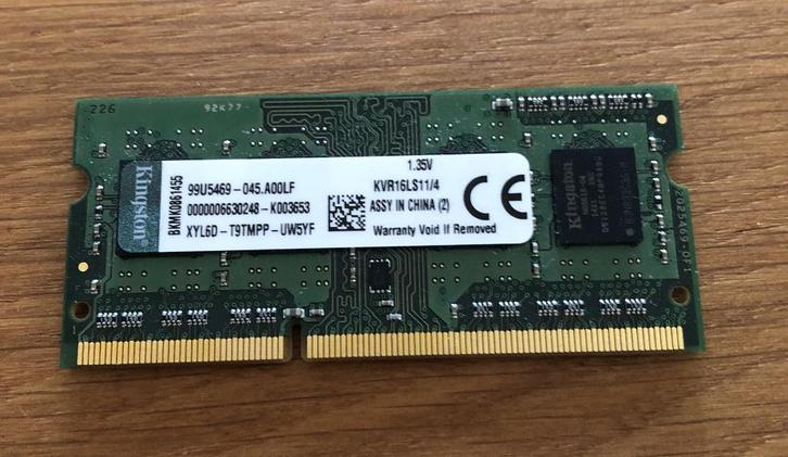 DDR3L RAM geheugen 4GB, 1.35V, Kingston & SKhynix, Computers en Software, RAM geheugen, Gebruikt, Laptop, 4 GB, DDR3, Ophalen of Verzenden