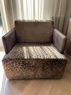 Stoel donkergroen print, Huis en Inrichting, Fauteuils, Ophalen, Gebruikt, Minder dan 75 cm, 75 tot 100 cm