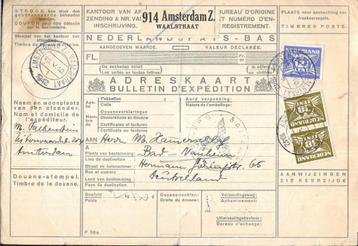 Pakketkaart btl vliegende duif Amsterdam Z Waalstraat 1942  beschikbaar voor biedingen