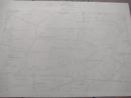 406 Oud Loosdrecht Kortehoef Muieveld Plattegrond 1920, Antiek en Kunst, Kunst | Litho's en Zeefdrukken, Ophalen of Verzenden