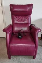 relaxfauteuil, electrisch verstelbaar (Prominent), Huis en Inrichting, Fauteuils, Ophalen, Minder dan 75 cm, Leer, Zo goed als nieuw