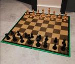 Mooi schaakbord met houten stukken en coördinaten bord., Hobby en Vrije tijd, Denksport en Puzzels, Schaken, Ophalen of Verzenden
