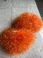 Accessoire cheerleader pompons, Ophalen of Verzenden, Zo goed als nieuw, Feestartikel, Oranje of Koningsdag