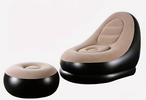 Opblaasbare stoel - Camping - Fauteuil - inclusief Voetenban, Caravans en Kamperen, Kampeermeubelen, Nieuw, Campingstoel, Ophalen of Verzenden