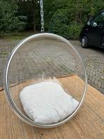 Bubble chair met beige linnen kussen, Ophalen, Kunststof, Gebruikt, Wit