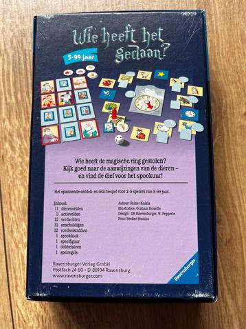 Spelletje wie heeft het gedaan beschikbaar voor biedingen