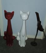 katten beelden ijzeren vogel sculptuur z.g.a.n.  50 cm hoog, Verzamelen, Beelden en Beeldjes, Ophalen, Zo goed als nieuw, Dier