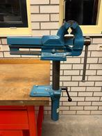 Heuer Front 140 bankschroef op draaiplateau hoogte instellen, Doe-het-zelf en Verbouw, Ophalen, Gebruikt, Minder dan 70 cm, Bankschroef