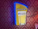 Hoegaarden neon reclame lichtbak met plexieglas, Verzamelen, Ophalen, Gebruikt, Lichtbak of (neon) lamp