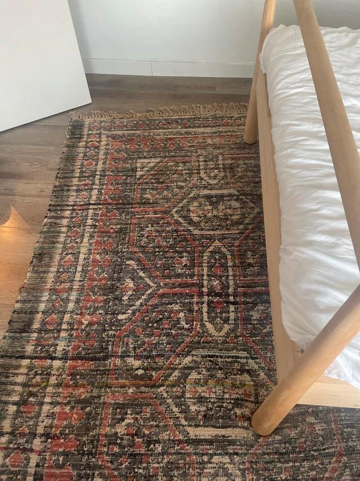 Vintage Kleurrijk Vloerkleed, Huis en Inrichting, Stoffering | Tapijten en Kleden, Zo goed als nieuw, 150 tot 200 cm, 200 cm of meer