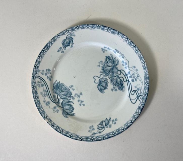 Antiek Royat U & C Sarreguemines ontbijtbordje 1918, Antiek en Kunst, Antiek | Servies los, Ophalen of Verzenden