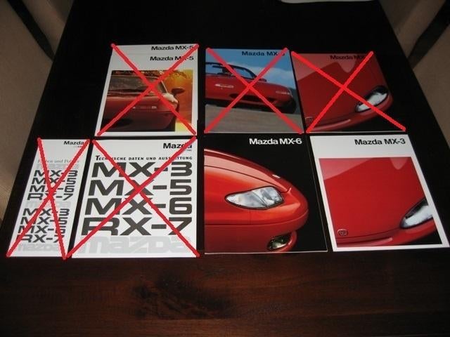Mazda MX-3 en MX-6 Folders, Boeken, Auto's | Folders en Tijdschriften, Zo goed als nieuw, Mazda, Ophalen of Verzenden