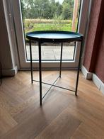 Ikea Gladom bijzettafel turquoise, Huis en Inrichting, Minder dan 55 cm, Rond, Zo goed als nieuw, Ophalen