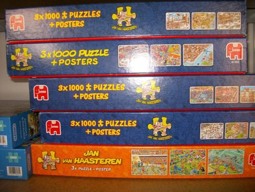 Jan van Haasteren 3 puzzels in 1 doos €10,00, Hobby en Vrije tijd, Denksport en Puzzels, Zo goed als nieuw, Legpuzzel, 500 t/m 1500 stukjes