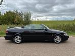 Saab 9-3 cabrio 2.0 Turbo Aero 2000 Zwart, Auto's, Saab, Voorwielaandrijving, 4 cilinders, Cabriolet, Zwart