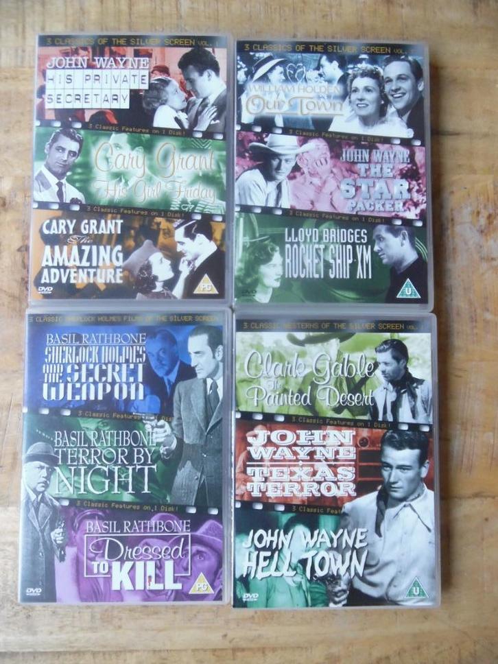 LOT 2 MEERDERE CLASSICS OP 1 DVD WESTERN FILM NOIR COMEDY, Cd's en Dvd's, Dvd's | Filmhuis, Zo goed als nieuw, Overige gebieden