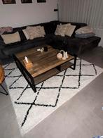 Drie hoogpolig ruiten vloerkleden zwart wit keukenloper, Huis en Inrichting, Stoffering | Tapijten en Kleden, Ophalen, Wit, 150 tot 200 cm