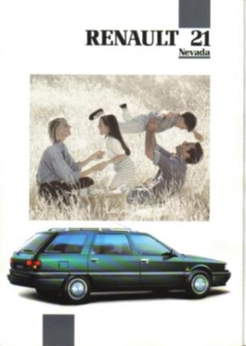 Brochure Renault 21 Nevada Augustus 1991 beschikbaar voor biedingen