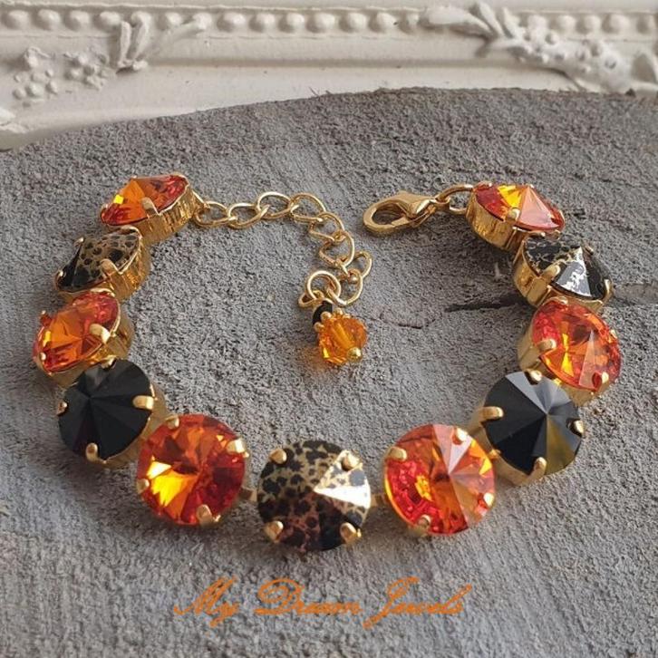Armband "Halloween Glamour " met Swarovski Crystal, Sieraden, Tassen en Uiterlijk, Armbanden, Nieuw, Overige materialen, Overige kleuren