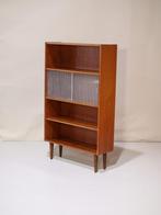 Boekenkast vitrinekast teak Deens vintage, Ophalen, Met deur(en), -, -