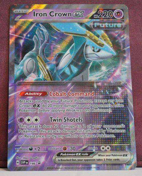Iron Crown EX 146 SV Black Star Promos Pokémon Kaart, Hobby en Vrije tijd, Verzamelkaartspellen | Pokémon, Nieuw, Losse kaart