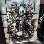 Glasinlood  glas in lood gebrandschilderd, Ophalen, Gevelraam of Ruit, Gebruikt, Minder dan 80 cm