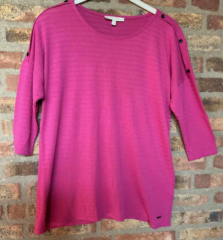 Nieuw! Tom Tailor super mooie trui, fuchsia, knopen 44, Kleding | Dames, Truien en Vesten, Nieuw, Maat 42/44 (L), Overige kleuren
