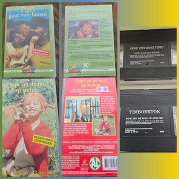 2 st.Pippi Langkous spannende films & meer VHS kinder films! beschikbaar voor biedingen