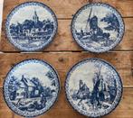 4 Borden Delft Blauw - De 4 Seizoenen, Antiek en Kunst, Ophalen of Verzenden