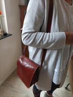 Bruine leren handtas, Ophalen of Verzenden, Zo goed als nieuw, Bruin, Handtas