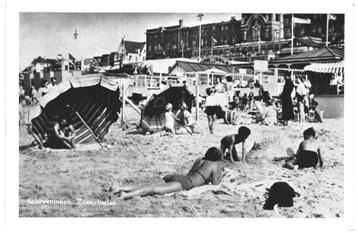 44114	Scheveningen	badmode	jr 50	postzegel 1952 2 cent niet 