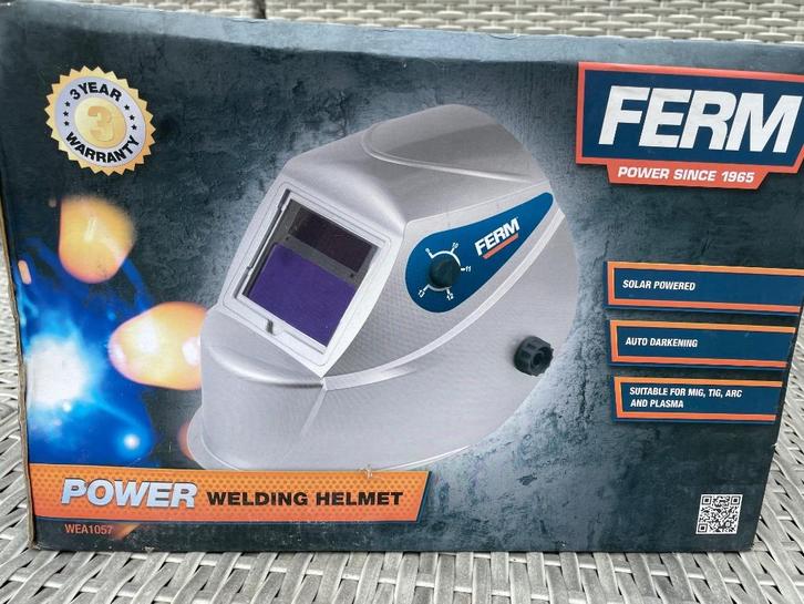 FERM Lashelm (WEA1057) – Automatisch donkerend, op zonne-ene, Doe-het-zelf en Verbouw, Gereedschap | Lasapparaten, Nieuw, Overige typen