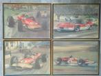 4x vintage race afbeeldingen van Michael Hunter, Antiek en Kunst, Ophalen of Verzenden
