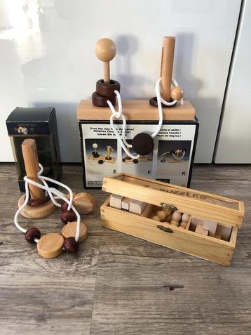 3 stuks IQ puzzel van hout  beschikbaar voor biedingen