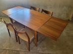Vintage eettafel in teak van Grete Jalk voor Glostrup, Huis en Inrichting, Ophalen, Gebruikt, Teakhout, 200 cm of meer