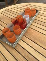 12 leuke theelichten op mooi plateau samen 7,50€, Ophalen, Zo goed als nieuw