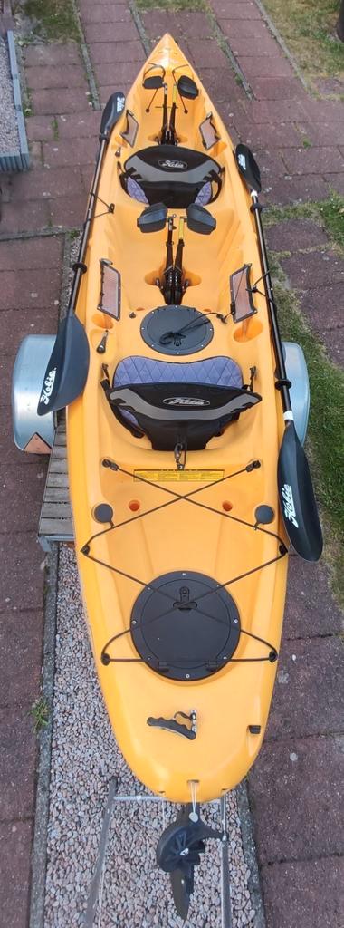 Hobie Oasis tweepersoons trapkano, Watersport en Boten, Kano's, Gebruikt, Kajak, Twee personen, Met peddels, Ophalen