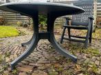 Gratis tuintafel met stoel - Haren, Tuin en Terras, Ophalen, Gebruikt, Rond, Kunststof