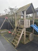 speeltoestel hout met schommels, Ophalen, Gebruikt, Glijbaan