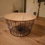 Draadstaal mand bijzettafeltje, Ophalen of Verzenden, Rond, Minder dan 55 cm, 45 tot 60 cm