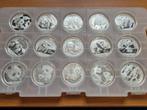 Zilver investering: 15 x 1 oz Chinese Silver Panda 2008-2022, Postzegels en Munten, Ophalen of Verzenden, Zilver